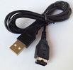 Lenght 1.2M black USB Data Charging Cable , GBA SP Charge Cable