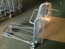 Warehouse Flat Bed Trolley Clear Powder Coating , Heavy Duty Trolley