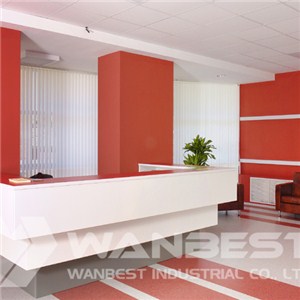 Hanex White Reception Desk