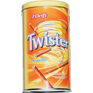 Round tin box for chocolate stick