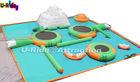 Sky Blue , Azure Inflatable Floating Water Park Rentals Hot Welded 0.9mm PVC Tarpaulin