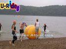 Seaside Inflatable Water Games Floating Buoy Cylinder Shape With Silk Printing
