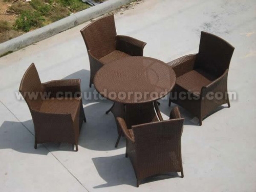 Patio Rattan Table and Chairs Set