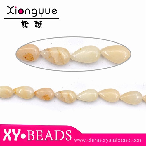 10x16mm Light Yellow Drop Semi Precious Gem