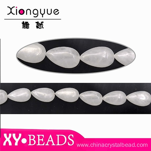 Ivory White Agate Drop AAA Gemstone Beads