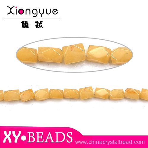 Natural Gemstone Yellow Topaz 6x8mm Square Beads