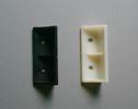 White / Black Plastic Handles Corner parts Furniture Fitting , 50*25mm