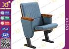 Molded Foam Low Back Auditorium Seat Chairs With MDF Writing Pad Spring Return