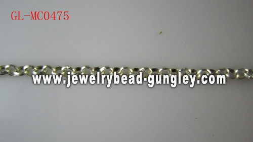 Fashion jewelry chain Shiny Silver Plate