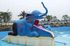 Outdoor Family Entertainment Small Elephant Slide, Fiberglass Water Pool Slides For Kids