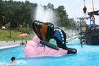 Multicolored Small Fiberglass Kids Butterfly Water Pool Slides Customized