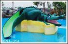 Water Park Equipment Fiberglass Crocodile Slide , Small Water Pool Slides For Kids