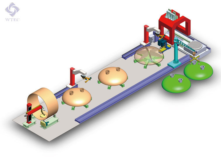 Tubesheet - Dish Head Production Line Industrial Boiler Manufacturing Equipment