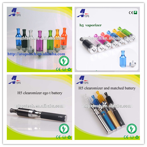Health High Quality H5 Atomizere cigarette vaporizer pen H5 clearomizer portable evod vaporizer 