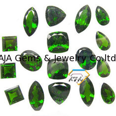 Natural Chrome Diopside Gemstones Pears For Peridot Rings 4x6mm