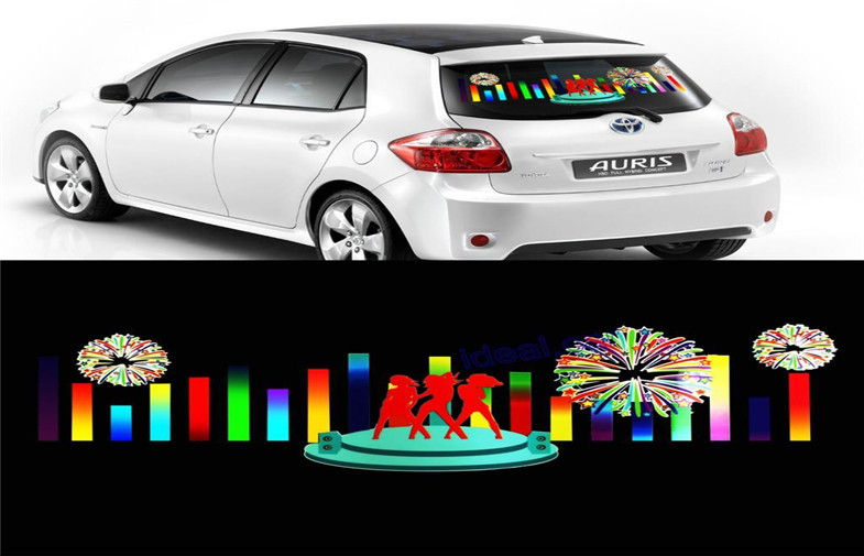 Car Music Rhythm Lamp , Advertising Poster EL Car Sticker With Low Power Consumption