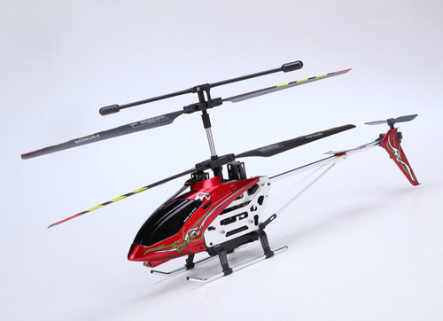 3.5CH Mid Size RC Metal Helicopter with Gyro Blast Red Color