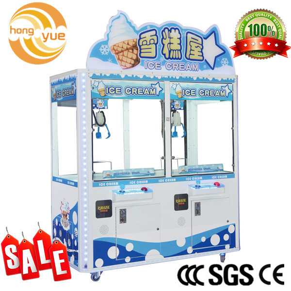 2015 new ice cream simulator claw game machine/ toy prize game mahcine/ candy claw crane game machine