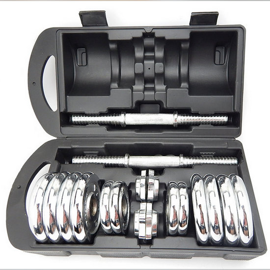 15KG chromed dumbell set with plastic case