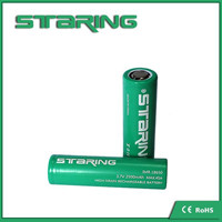 High Quality 45a 18650 Battery 3.7V 2500mAh Rechargeable 18650 Li-ion Battery From Staring