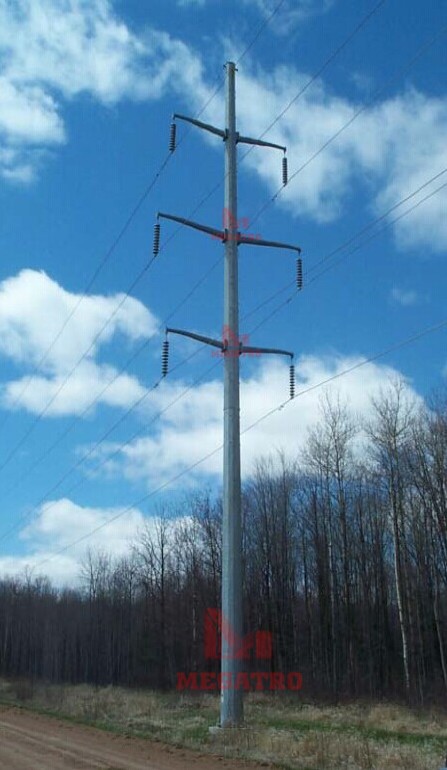 115KV Double circuit single pole structure