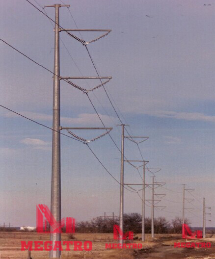 138KV single circuit tubular suspension structure
