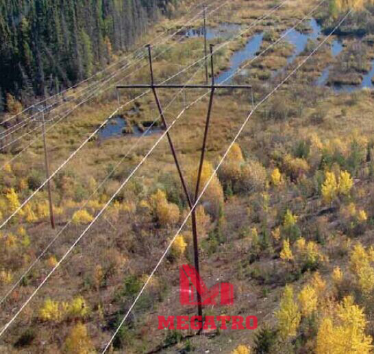 138KV typical guyed tubular suspension structure