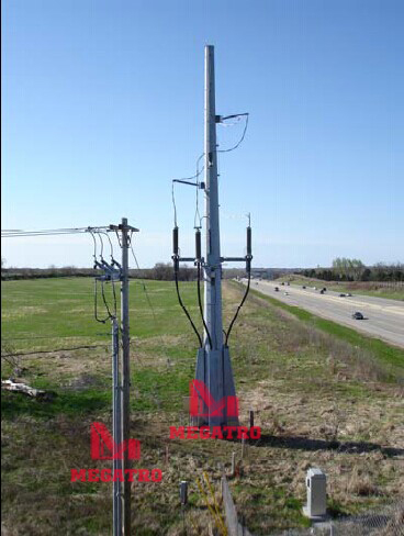 138KV underground to overhead transmission structures
