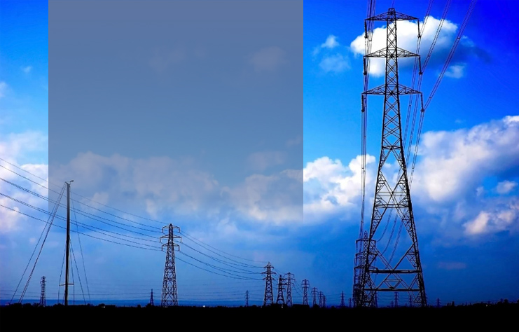 High voltage DC  transmission towers