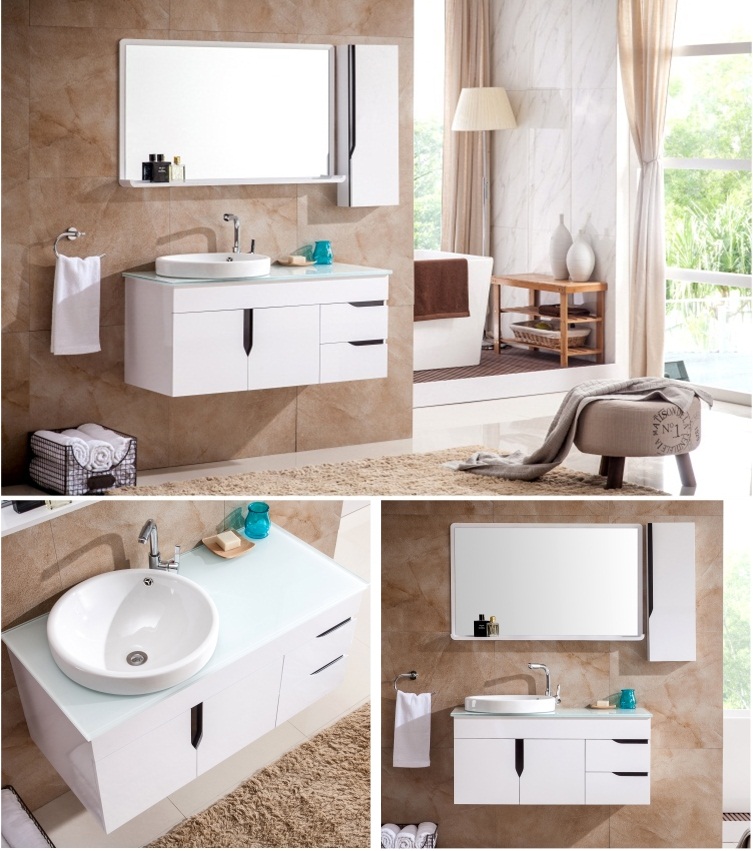 Fashion and European style PVC Bathroom Cabinet