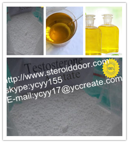 Testosterone acetate powder and injectable aceto-sterandryl liquids