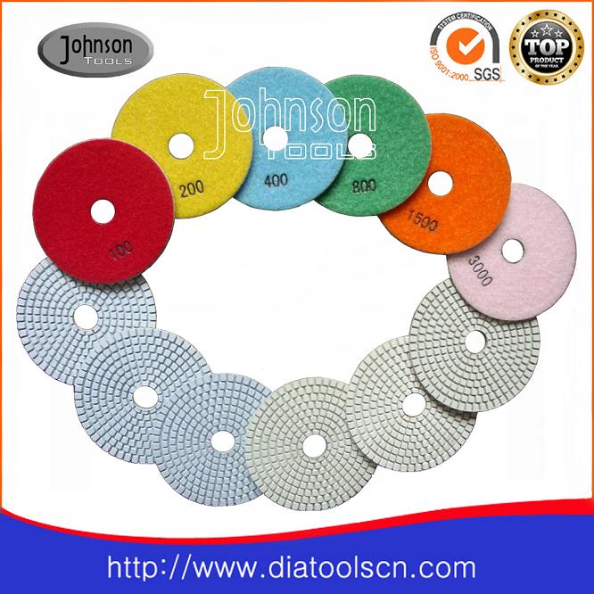 100mm diamond wet polishing pad: white polishing pad