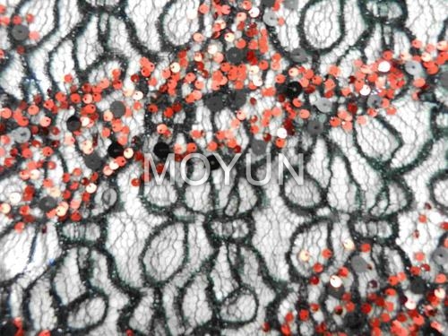 SPIDER MESH WITH 5MM +9MM SEQUIN EMBD 50/52& quot;