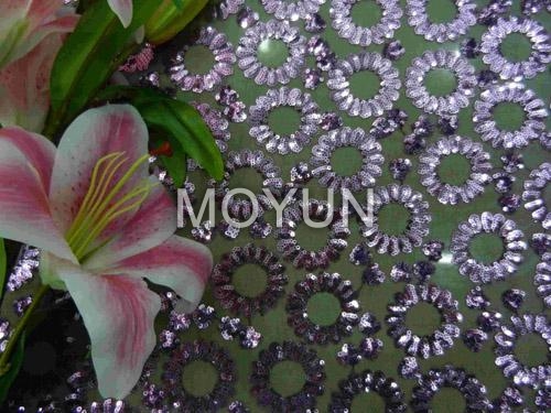 POLY MESH WITH 3MM SEQUIN EMBD 50/52& quot;