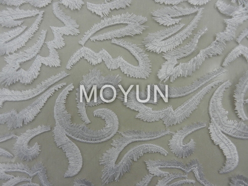 POLY MESH WITH SPECAIL CHEMICAl EMBROIDERY 50 52& quot;