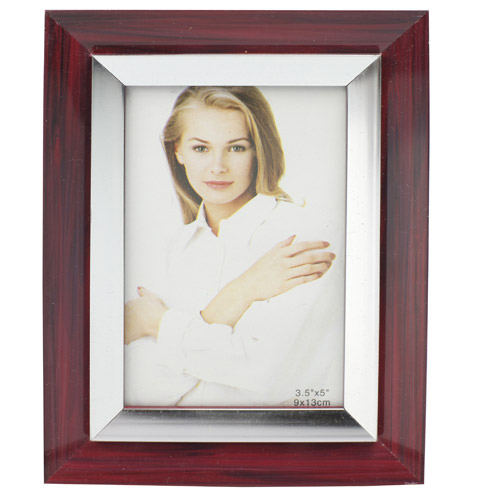 Brown With Silver Inner pvc Photo Frame