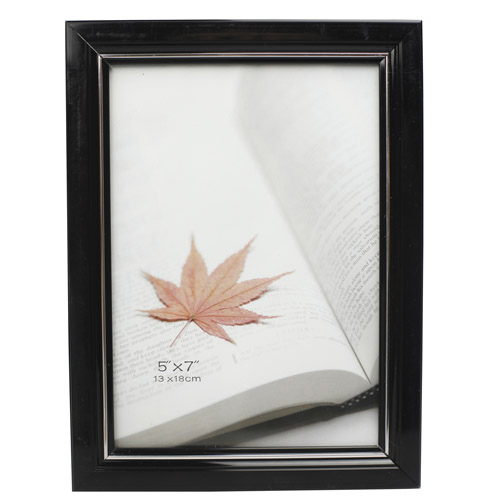 New Style Black With Silver Inner Frame Plastic Photo Frame