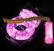 Purple Silicon Non-toxic Women Vibrator Sex Toy for Love Ring , Vibrating Ring
