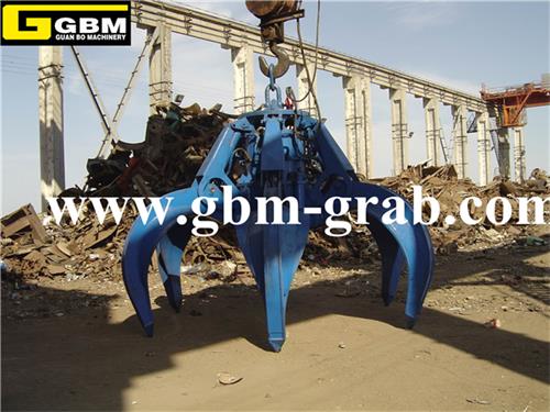 10t motor hydraulic orange peel grab for metal scrap 