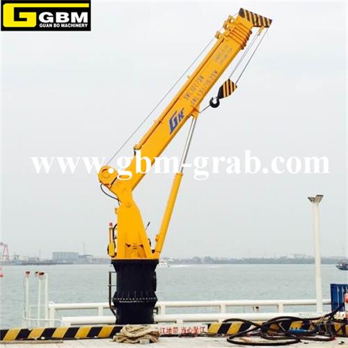 5t@13.5m telescopic boom hydraulic marine crane