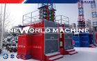 Rack and pinion construction cage hoist for personnel  tools and materials