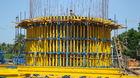 Adjustable curved formwork , steel formwork for Sri Lanka water tower