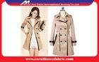 Anti-Shrink Double Breasted Long Trench Jacket Women& acute;s Winter Outerwear