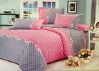 Red and Grey Cotton Bedding Sets with Personalized Pillowcases