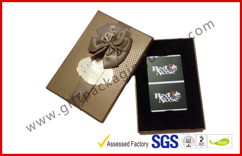 CMYK Printed 1000g Hard Board Gift Packaging Boxes , Fashionable Wedding Favor Boxes With Ribbon