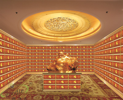 Funeral facility Customized Aluminum alloy columbarium project in temples