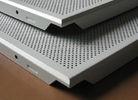 Moisture - Proof And Fireproof round hole Perforated metal false ceiling tile 600 x 600 for Offices