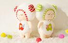 Novelty 8& quot; Super soft cloth white calm sleep Stuffed?plush toys of Children gift
