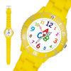 Quartz Analog Silicone Bracelet Watch Waterproof  5 atm  , Yellow Silica Gel Watch