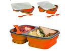 Reusable Microwave Oven Safe Folded Silicone Lunch Box Containers With Compartments